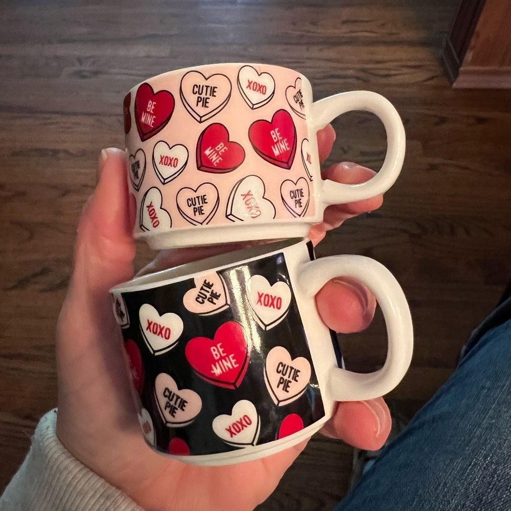 2 valentine espresso cups